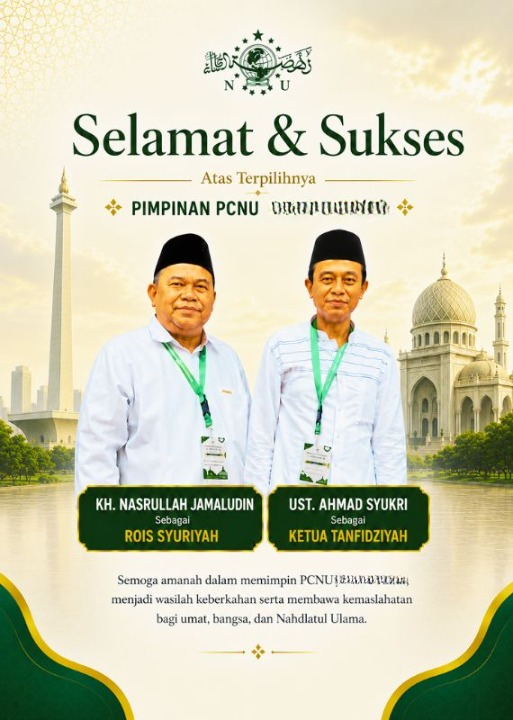 PCNU  Pengurus Cabang Kabupaten Belu Rois Syuriyah KH Nasrullah Jamaludin dan Ketua Tanfidziyah Ust Ahmad Syukri