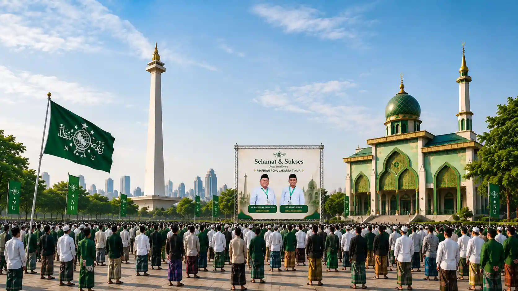 Kebersamaan pengurus dan warga PCNU Pengurus Cabang Kabupaten Belu